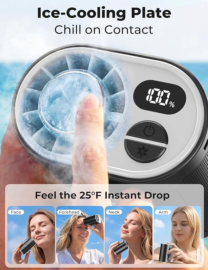 Portable Waist Fan with Ice Cooling, Instant Chill to 50℉, Mother Father Day - Image 2