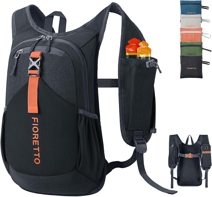 FIORETTO 10L Hiking Backpack for Women Men Mini Packable Backpack Lightweight by FIORETTO