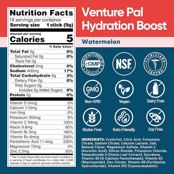 Venture Pal Sugar Free Electrolyte Powder Packets - Image 2