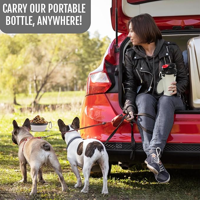 Dog Travel Water Bottle W/Collapsible Bowls - Image 7
