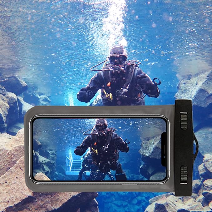 Famoby Up to 7.5" 6 Pack Multicolor Universal Waterproof Phone Pouch, Phone - Image 6