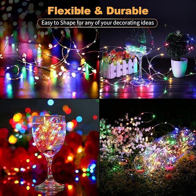 20 Pack Multi-Color LED Fairy Lights Battery Operated, 7FT 20 LED Waterproof - Image 5