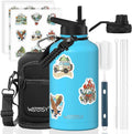 64oz Insulated Water Bottle, BPA Free&Leak Proof, Half Gallon Stainless Steel by Watersy