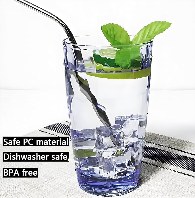 15Oz Unbreakable Tritan Drinking Glasses Shatterproof Acrylic Glasses Drinkware - Image 8