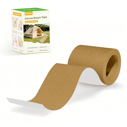 Besezx Canvas Repair Tape, Outdoor Gear Patch, 3x79 Inches, Waterproof by Besezx
