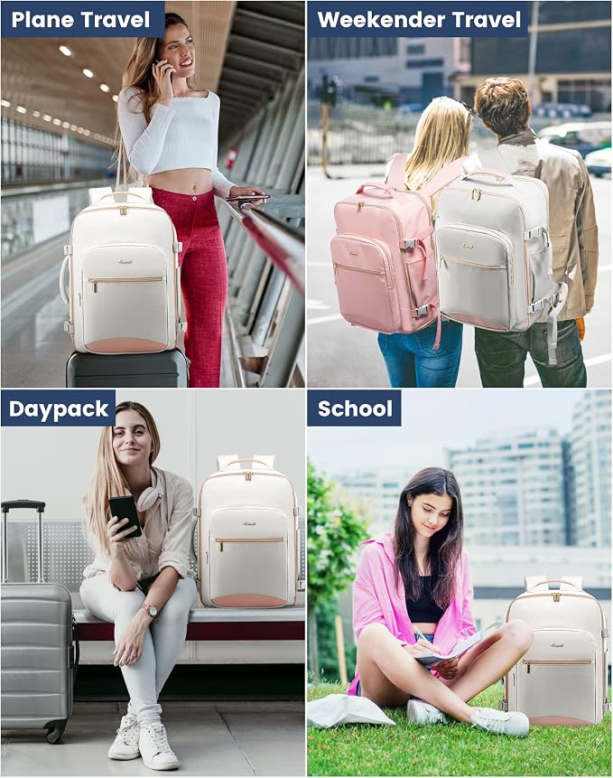 LOVEVOOK Travel Backpack for Women & Men 40L, Airline Approved Carry On - Image 3
