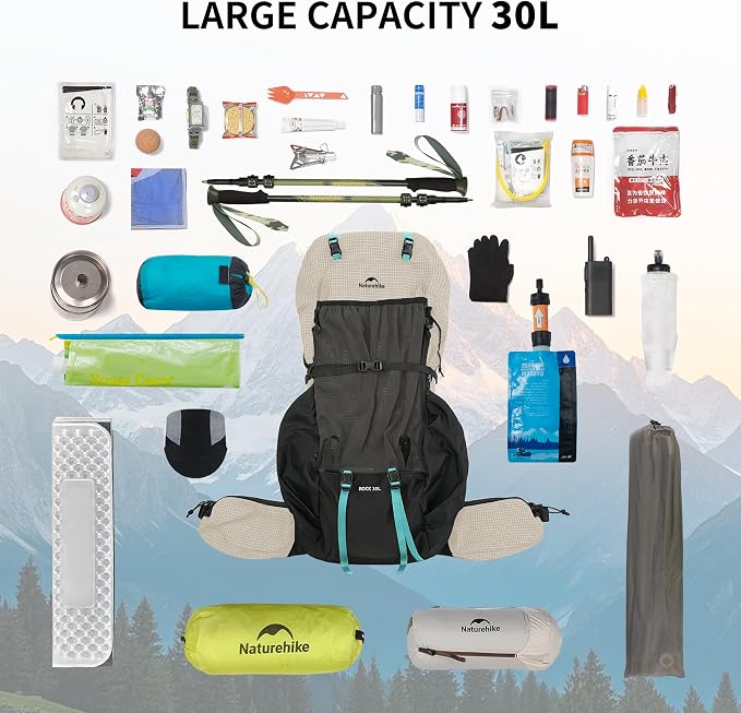 Naturehike 30L Rock 2.0 Upgraded Internal Frame Hiking Backpack - Image 4
