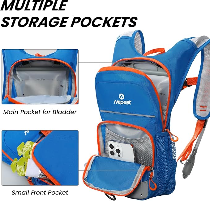 Nepest Kids Hydration Backpack, Mini Water Backpack - Image 2
