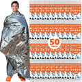 50 Pack Emergency Thermal Blanket Survival, Mylar Blankets by Unknown