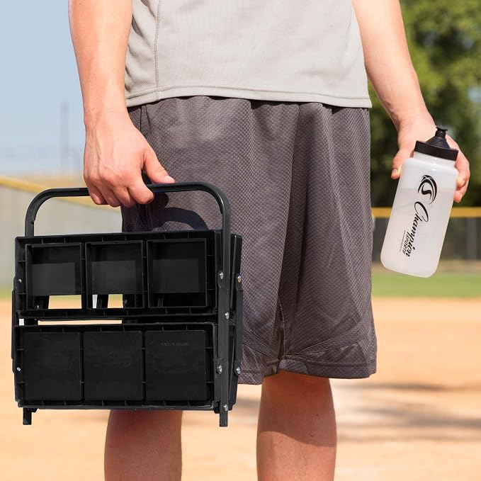 Champion Sports Collapsible Water Bottle Carrier Black - Image 7