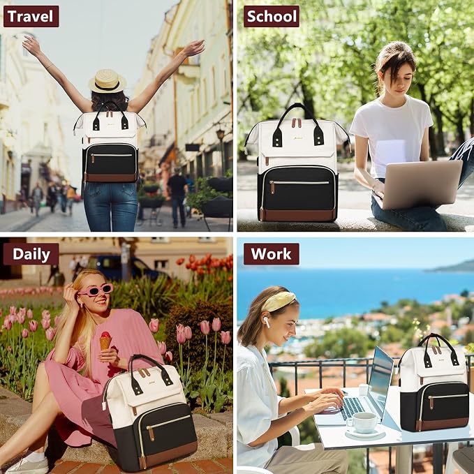 Focdod Backpack for Women, Fits 15.6 Inch Laptop Bag Fashion Travel Work Bag - Image 7