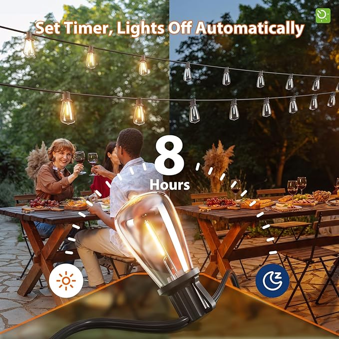 KYY 54FT Solar String Lights Outdoor Waterproof - Image 6