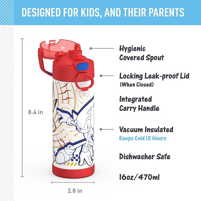 THERMOS FUNTAINER 16 Ounce Stainless Steel Vacuum Insulated Bottle - Image 2