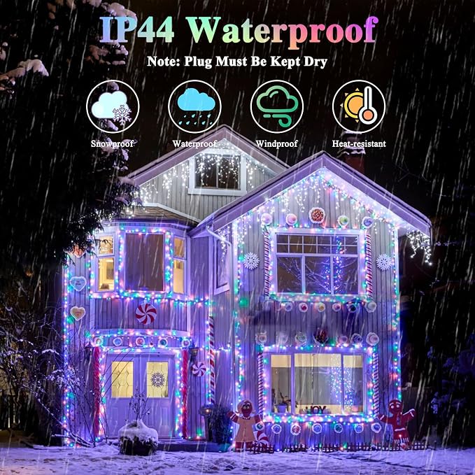 Multicolor 240 LED 88FT String Lights Indoor Outdoor, Connectable Christmas - Image 6
