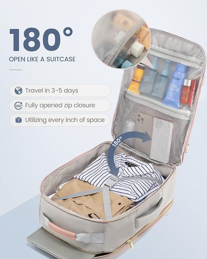 LOVEVOOK Travel Backpack for Women & Men 50L, Airline Approved Carry On - Image 2