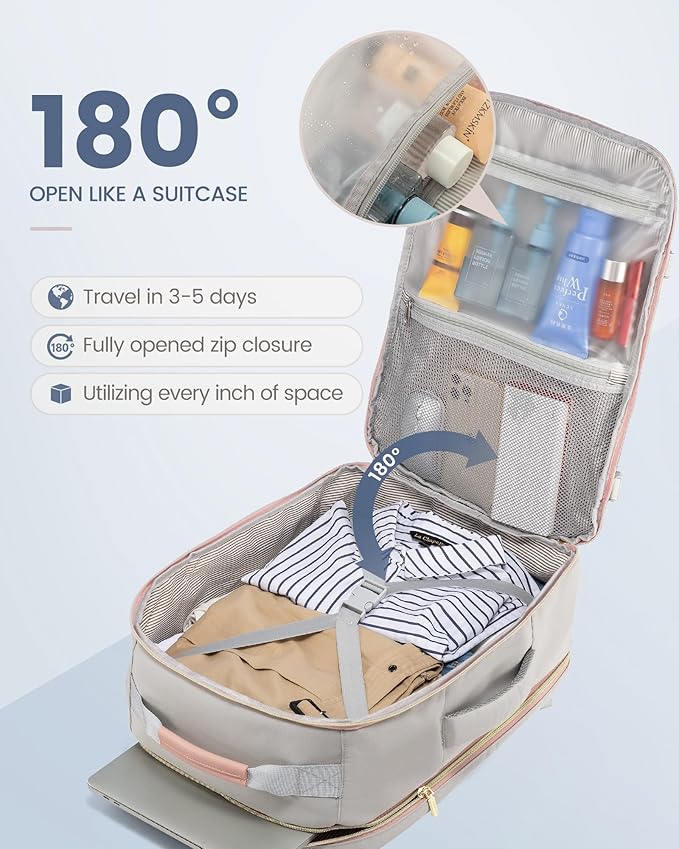 LOVEVOOK Travel Backpack for Women & Men 40L, Airline Approved Carry On - Image 4
