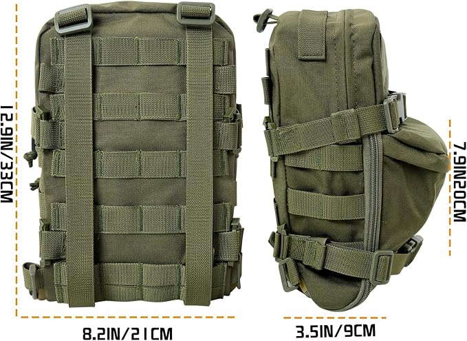Tactical Hydration Backpack for 2L Hydration Bladder, Lightweight Hydration - Image 3