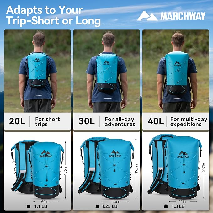 MARCHWAY Floating Roll Top Dry Bag, Flexible Lightweight TPU Waterproof - Image 6