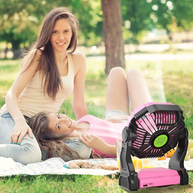 Portable Fan Rechargeable Camping Essentials, Cordless Camping Fan Battery - Image 7