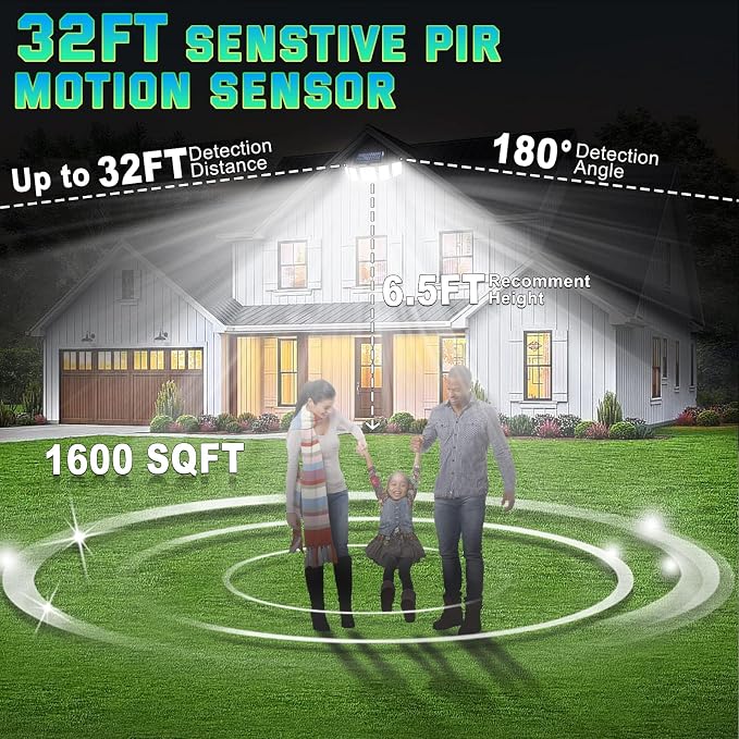 MDCMDCM Solar Lights Outdoor Waterproof Motion Sensor - Image 4
