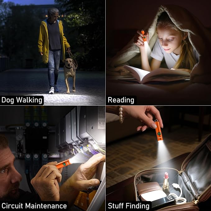 Blukar Rechargeable EDC Flashlight, Mini Keychain Flash Light - Image 8