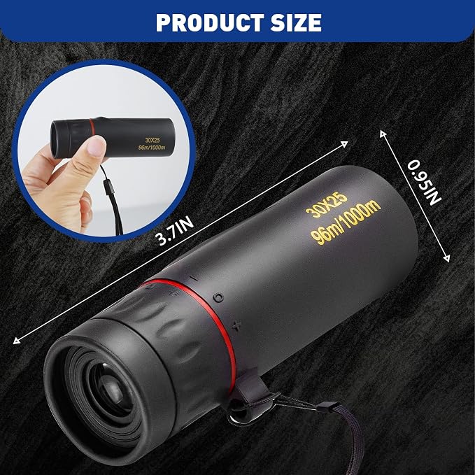 HDAJY Mini Monocular Telescope, Upgrade 30 x 25 HD Monoculars - Image 6
