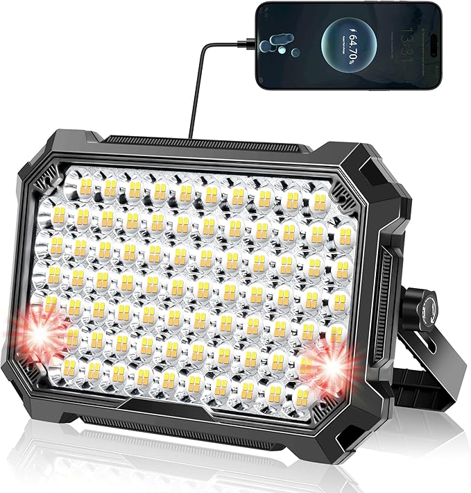 LED Work Light Rechargeable Outdoor, 13000mAh Work Flood Lights 10000LM by NICKLUC