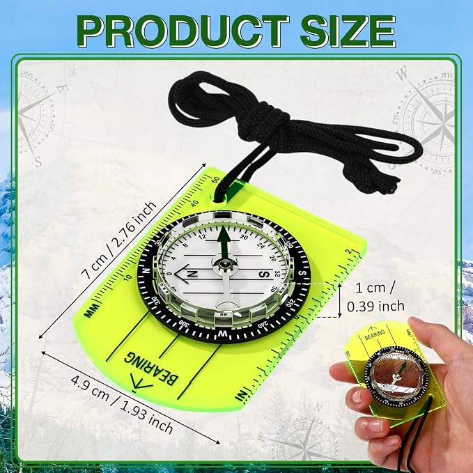 50 Pack Orienteering Compass Bulk Advanced Baseplate Compass Hiking Survival - Image 2