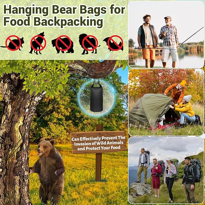 Bear Bag Hanging Kit, 10L Waterproof Bear Bags - Image 4