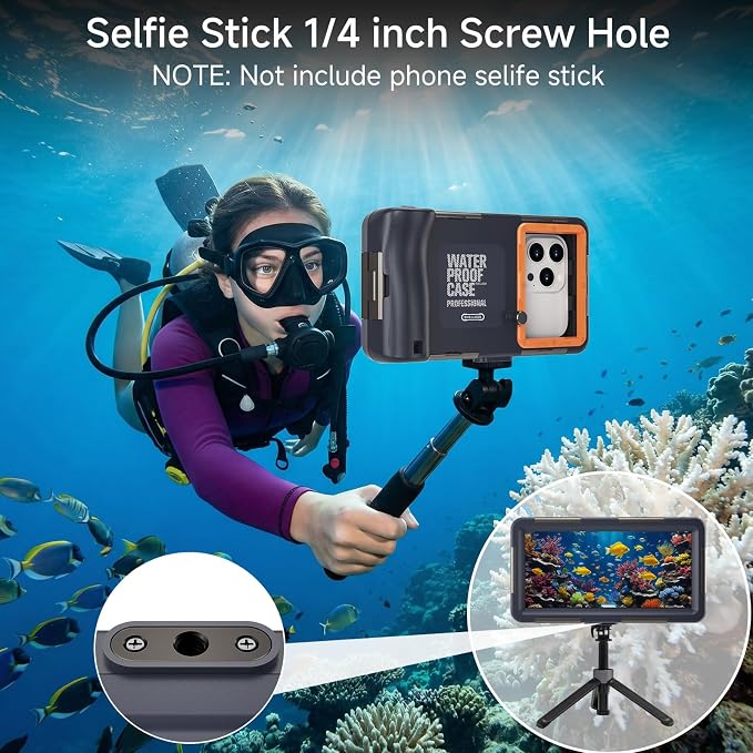 Underwater Phone Case for Snorkeling, Professional Deep Diving Waterproof Phone - Image 5