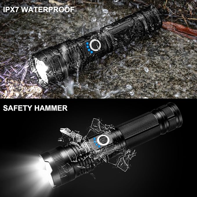3 Pack Rechargeable Flashlights High Lumens, 990000LM Super Bright LED - Image 7