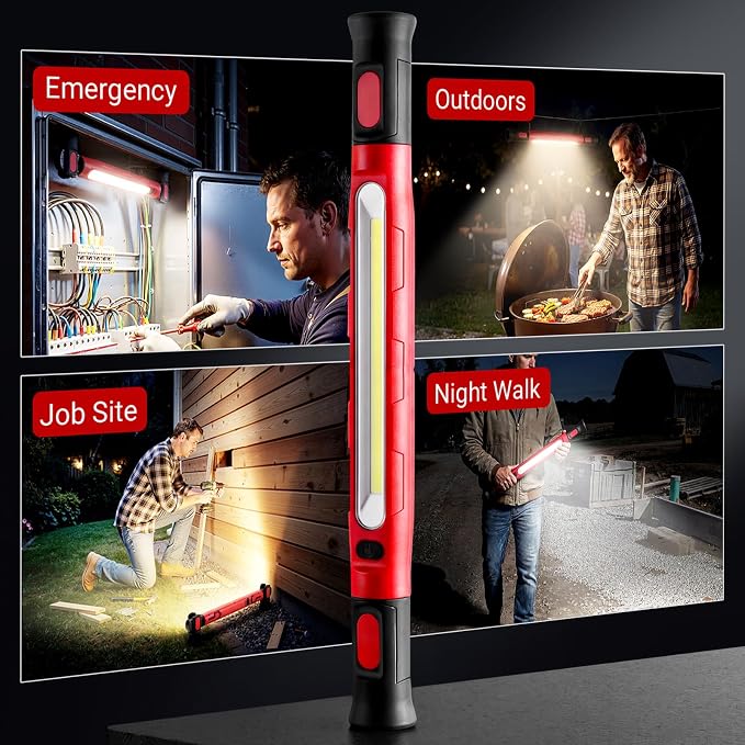 Work Light, 3000LM Ultra Bright LED Magnetic Light Bar, 5200mAh Cordless - Image 8