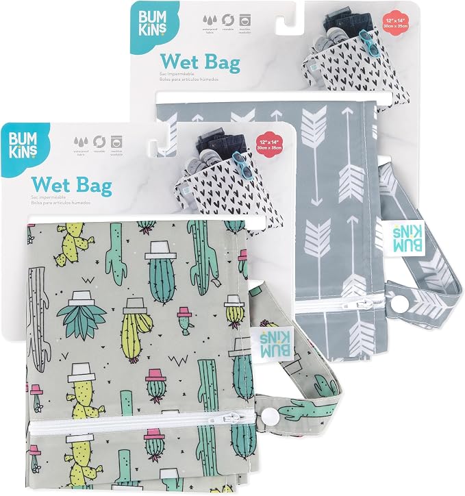 Bumkins - Waterproof Wet Bag - For Baby, Swim Suit, Cloth Diapers, Pump Parts - Image 6