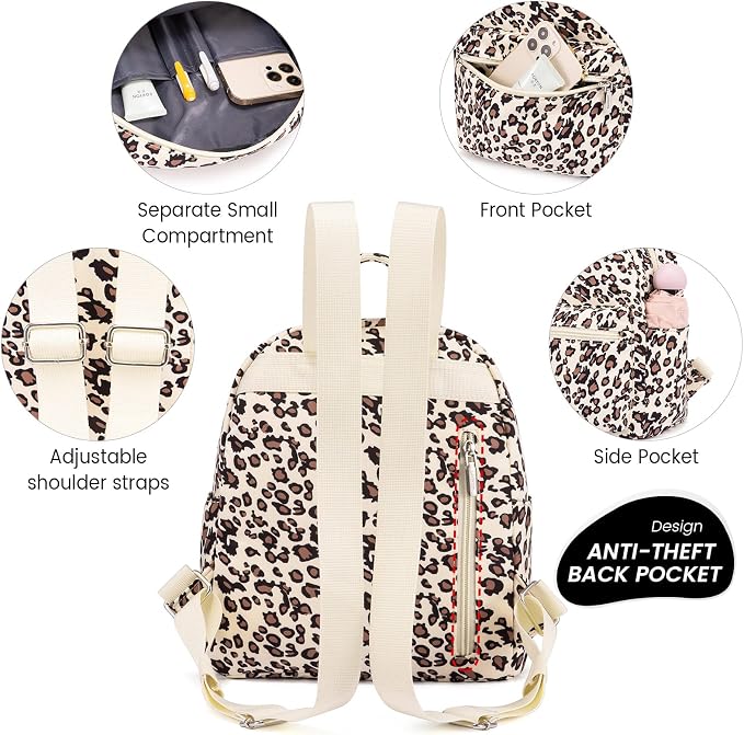 LOVEVOOK Mini Backpack for Women Light Weight Small Waterproof Backpack Purses - Image 5