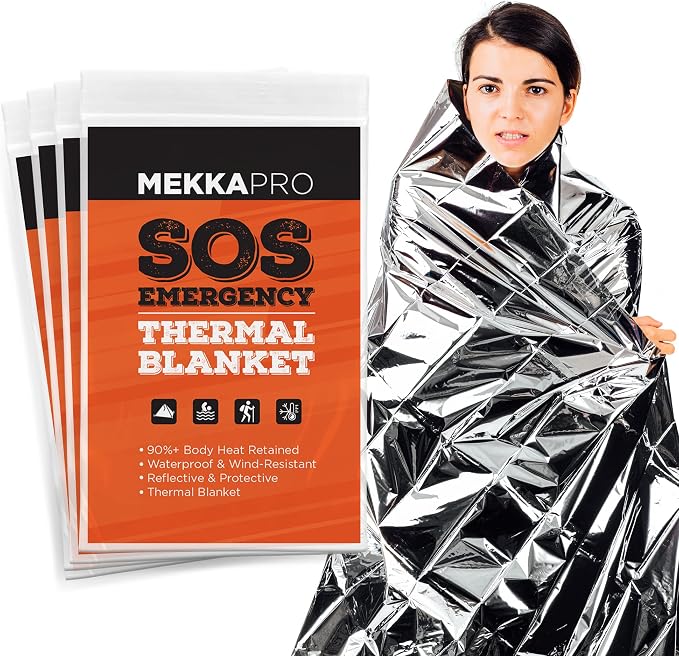 MEKKAPRO Emergency Mylar Thermal Blankets, Pocket Sized by MEKKAPRO