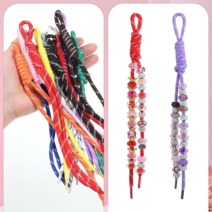 12 PCS Paracord Keychain Bag Charms, Colorful Paracord Rope Keychain Braided - Image 4