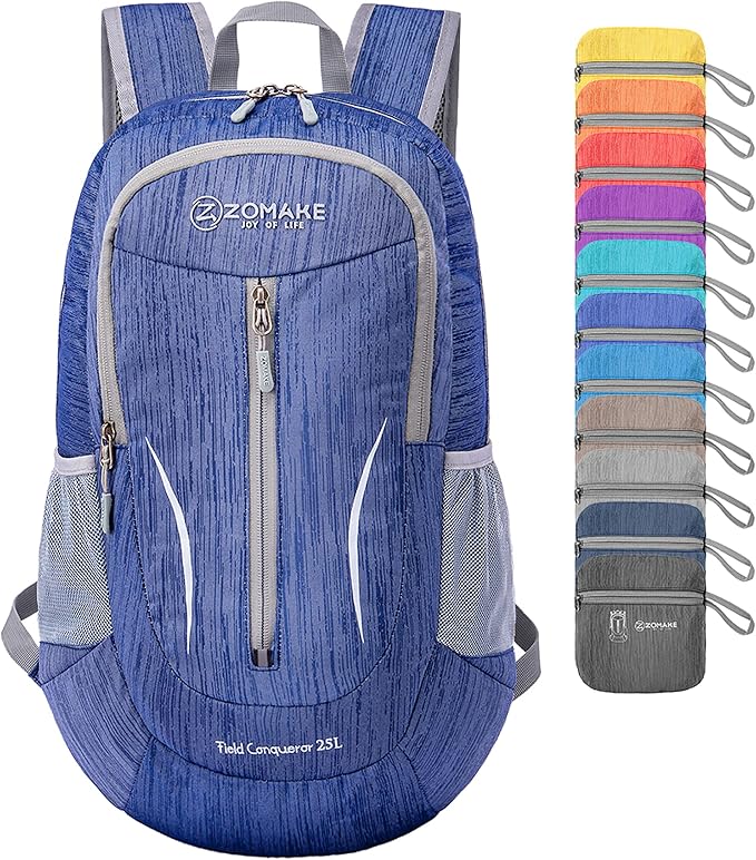 ZOMAKE 25L Ultra Lightweight Packable Backpack, Foldable Hiking Backpacks Water by ZOMAKE