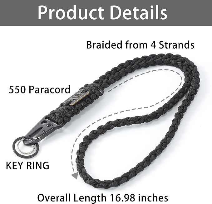Heavy Duty Braided Paracord Lanyard - Image 3