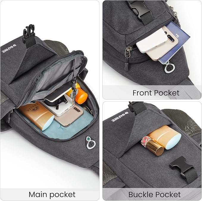 G4Free Canvas Sling Bag Crossbody Backpack - Image 5