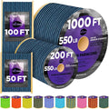 TECEUM Reflective Paracord Rope 1000 – 1000ft/200ft/100ft/50ft – 40+ Colors – by TECEUM