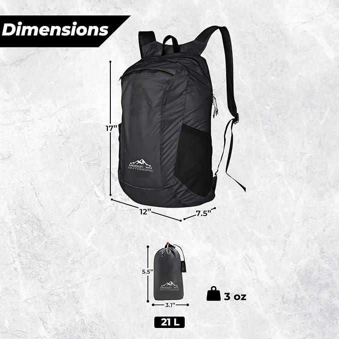 Daypack Ultralight Foldable Water-Resistant Nylon Durable Tear-Resistant - Image 2