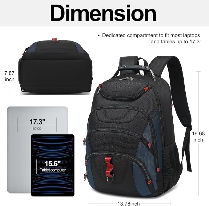 Boavan Laptop Backpack for men, 17.3 inch Laptop Bag - Image 2
