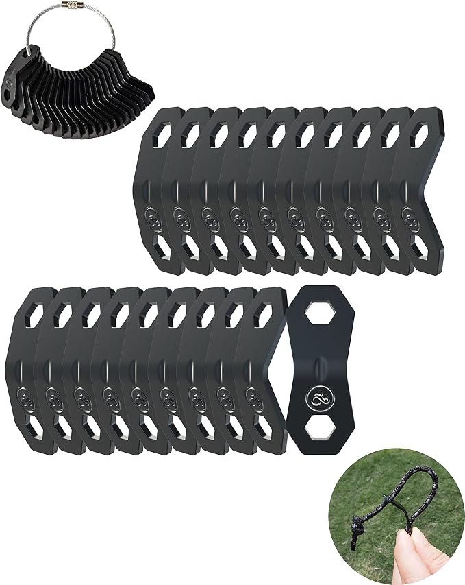 NACETURE Aluminum Alloy Rope Tensioner Tent Guyline Cord Adjuster by NACETURE