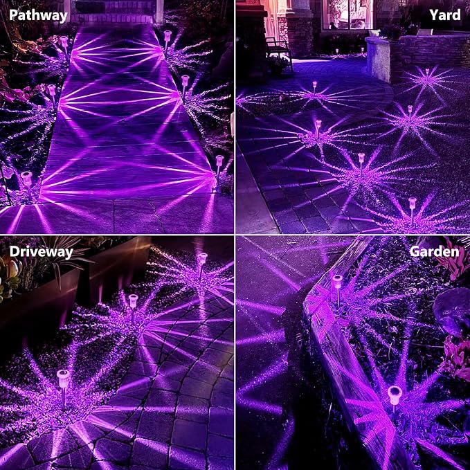 Christmas Solar Lights Outdoor 10 Pack Solar Pathway Lights Outdoor Halloween - Image 5