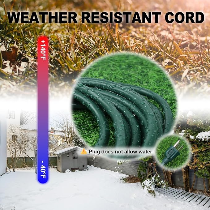 EP 2 Pack 6FT Green Outdoor Extension Cord, 16/3 SJTW Heavy Duty Waterproof - Image 5