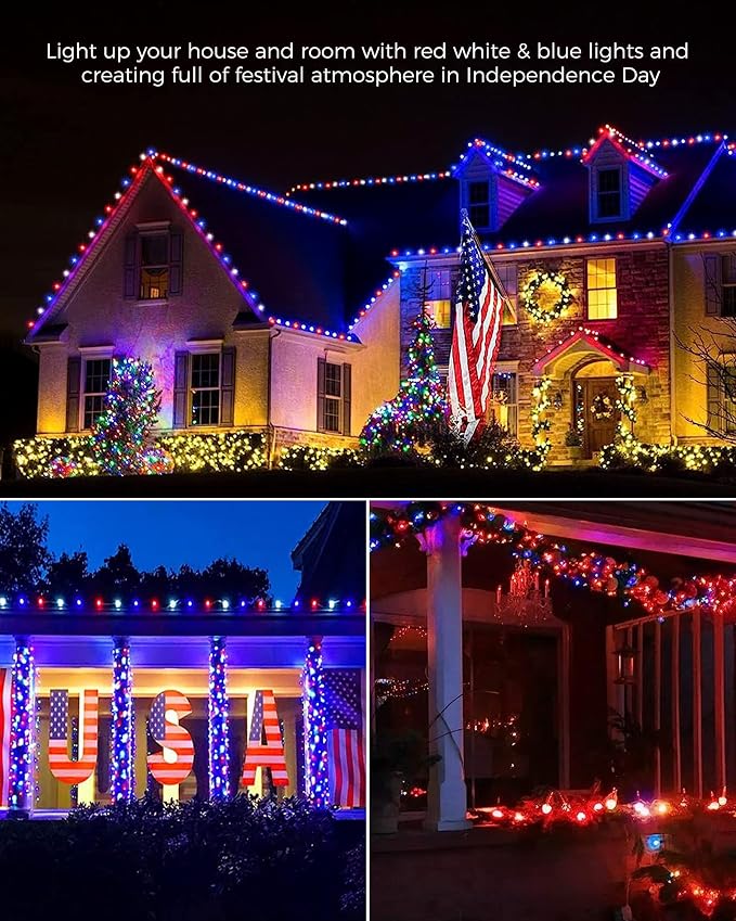 Brightown Red White Blue Battery Operated Mini String Lights - Image 8