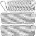 100 Pack 2" Heavy Duty Carabiner Clips, M5 Sliver Galvanized Steel Spring Snap by SEUNGCH
