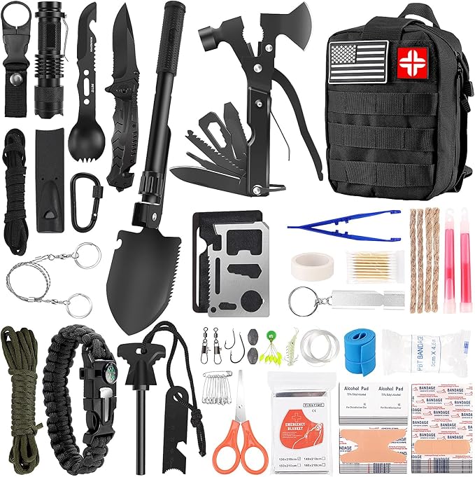 LUXMOM Emergency Survival Kit and First Aid Kit, Gift by LUXMOM