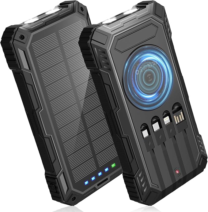 Solar Power Bank, 49800mAh Wireless Portable Phone Charger by Unknown