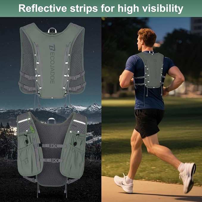BECOJADDE Running Vest Hydration Backpack - Image 5